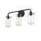 Z-Lite Delaney 3 Light Vanity, Matte Black & Clear 471-3V-MB - alternate 4